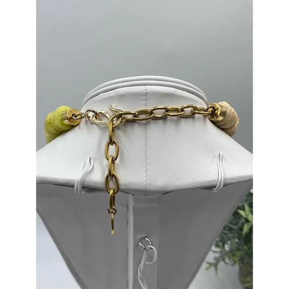 Lizzie Fortunato Signed Designer Tavira Yellow Ombre Baroque Pearl Necklace - Picture 10 of 15